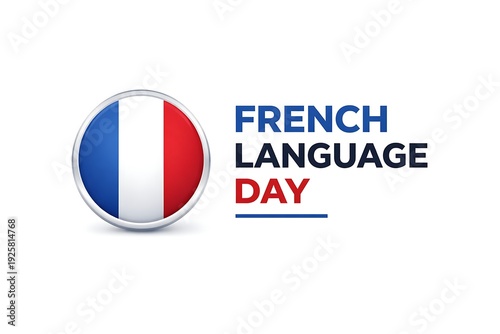 French language day celebration with flag emblem Free Download French language day celebration with flag emblem - GFXLoad