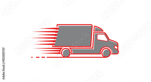 Speedy Delivery: Delivering Goods Through Fast Transportation Concepts with a Truck Icon Design