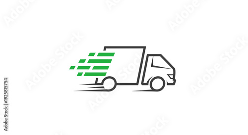 Speedy Delivery Truck Symbol Emphasizing Fast Shipping and Reliable Logistics