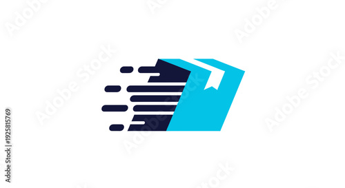 Speedy Freight Delivery Box Icon: Express Shipping and Swift Package Service