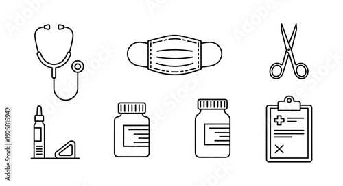 set of medical icons