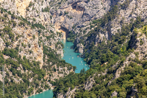 Quadro em tela Breathtaking views  on the Gorges du Verdon  a deep, steep canyon formed by the Verdon River located in the Alpes-de-Haute-Provence region of Southeastern France