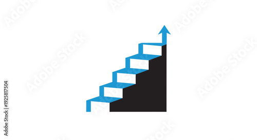 Staircase Ascending To Success, Innovation And Growth, Reaching Higher Goals