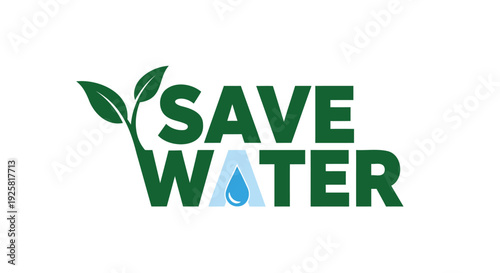 Save water logo vector
