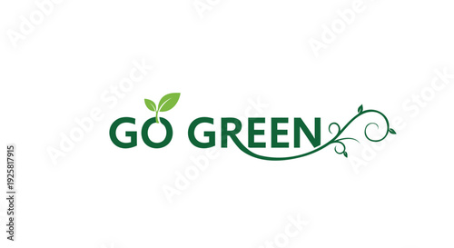 Go Green eco friendly logo