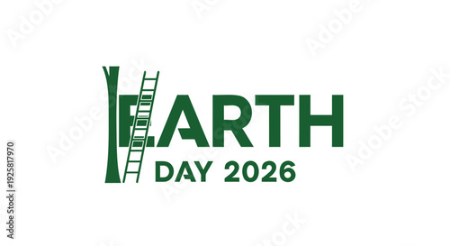 Earth Day 2026 vector logo