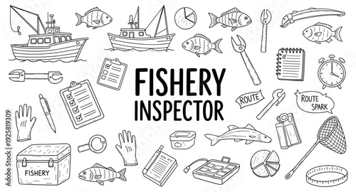 Fishery inspector tools and equipment for marine inspection and research