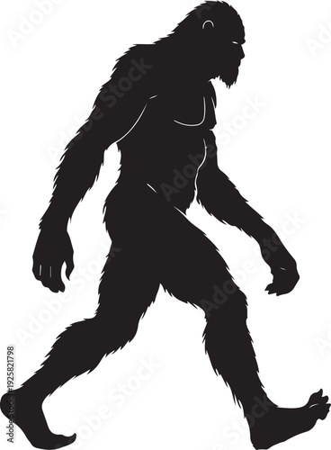 walking bigfoot silhouette