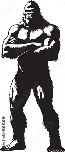 standing bigfoot silhouette
