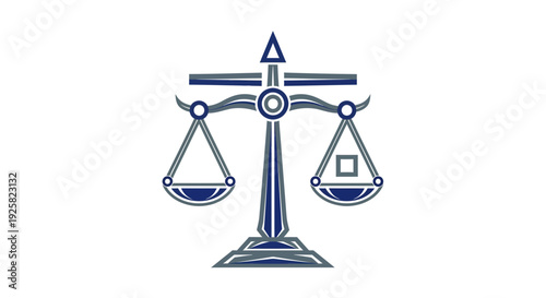 Symbol Of Justice And Balance: Modern Abstract Legal Representation Concept Design