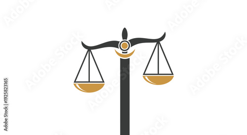 Symbol Of Justice And Law Representation On White Background For Branding Use