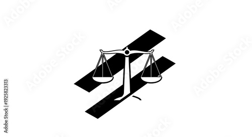 Symbolic Justice Illustration Depicting Scales And Geometric Background for Legal Purpose