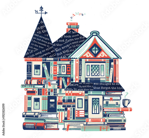house made of books