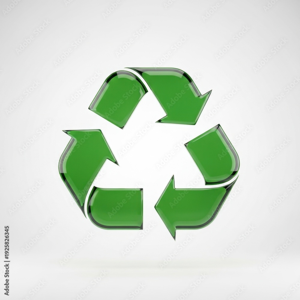 Obraz premium Recycling Symbol on Clean Background