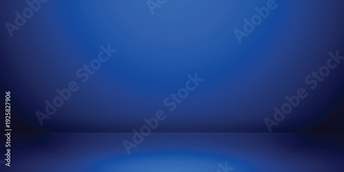Abstract gradient soft dark blue light studio room background decoration