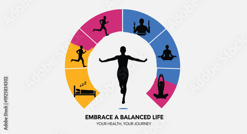 Wellness and fitness icon set