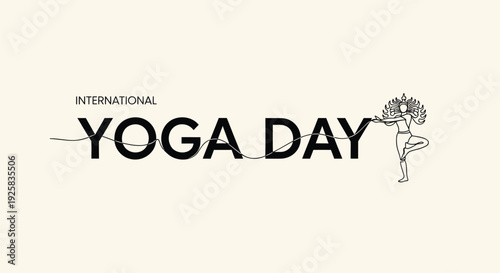 International Yoga Day vector icon