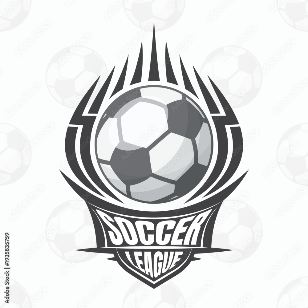Obraz premium Soccer ball label design