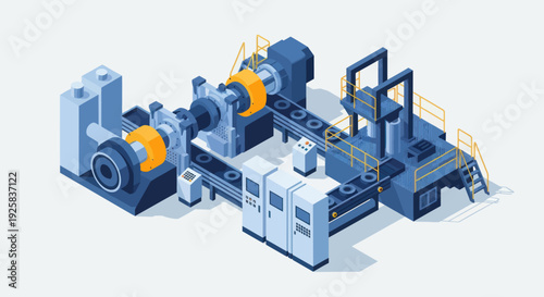 Industrial Manufacturing Machine Assembly Line Production.