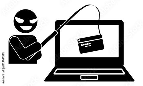 クレジットカード情報を盗むフィッシング詐欺のピクトグラム