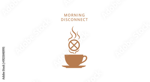 No morning coffee disconnect icon