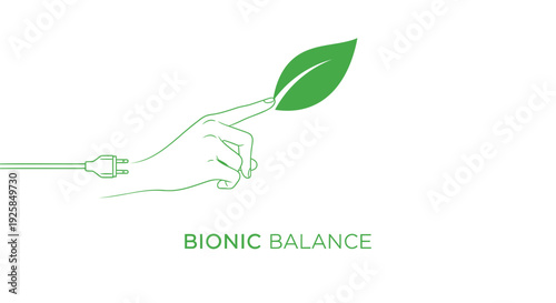 Eco friendly technology icon, Bionic Balance logo
