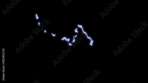 2D Electric Energy Blast Elements, Spark Bursts & Flash FX energy Overlays, Cartoon Thunder Flash Loop, Storm Power Charge Effect, 2D animation overlay on transparent black screen background. 4K