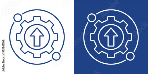 Improvement Blue And White Icon Style Collection