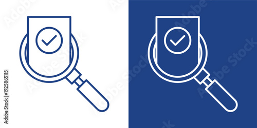 Audit Blue And White Icon Style Collection