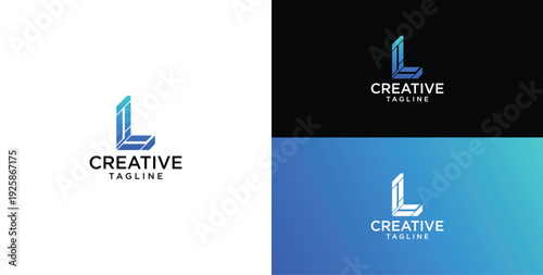 Technology logo vector. L initial logo design