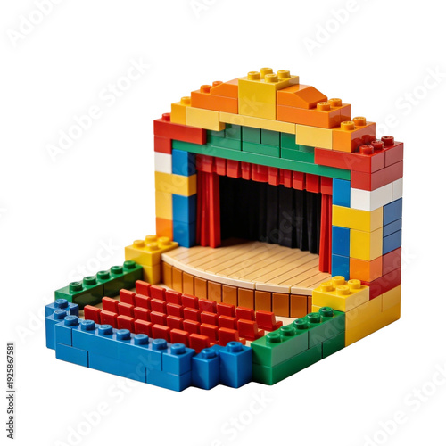 Theater, building block, children's toy