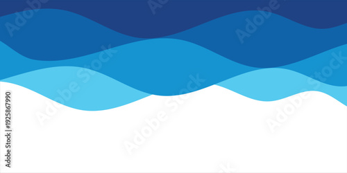 Sea waves layered vector background illustration and sea beach vector illustration.eps10 modern desain