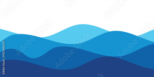 Sea waves layered vector background illustration and sea beach vector illustration.eps10
