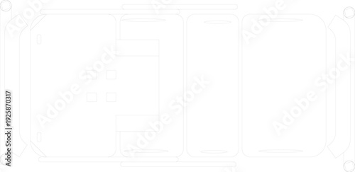 High-detail architectural CAD block of a professional medical examination table or patient bed in top view, featuring technical outlines and adjustable sections.