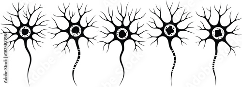 Neuron vector set icon