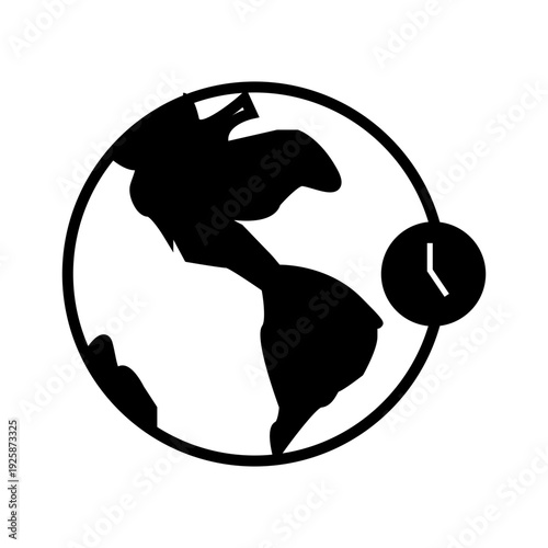 global time world icon illustration vector
