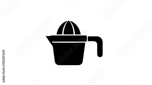 Vector illustration of black silhouette of a manual juicer icon on on a transparent background