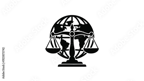 Vector illustration of international monetary fund imf logo black and white icon on on a transparent background