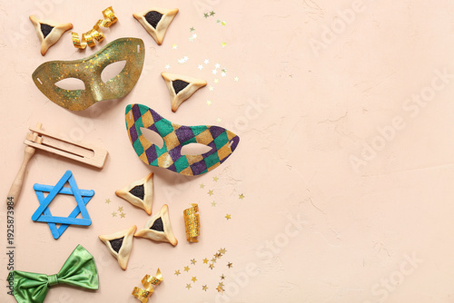 Festival masks, rattle, con...