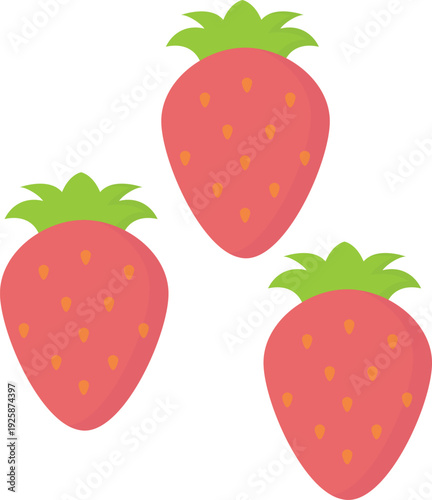 Fresh Strawberries Illustration