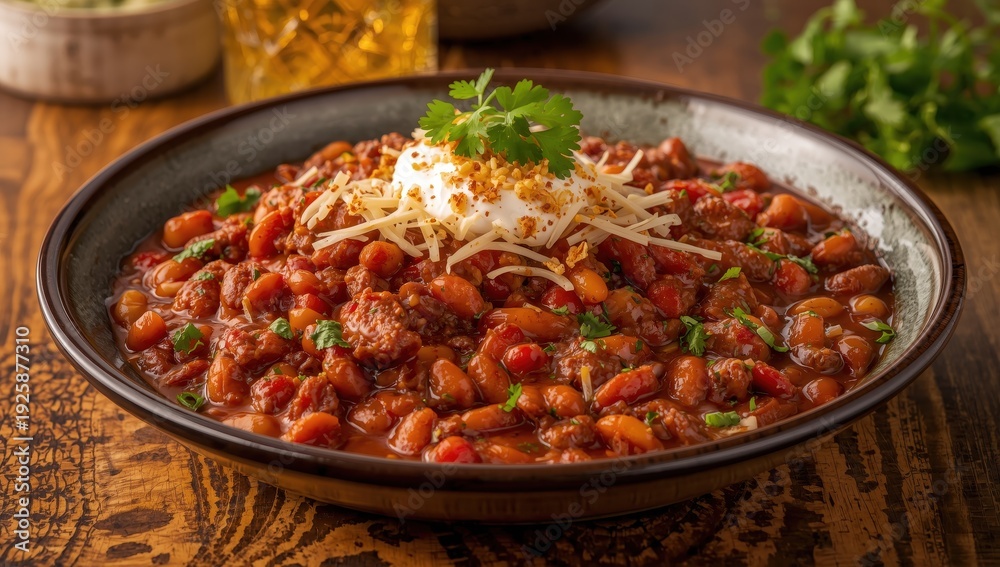 Fototapeta premium Beef and bean chili