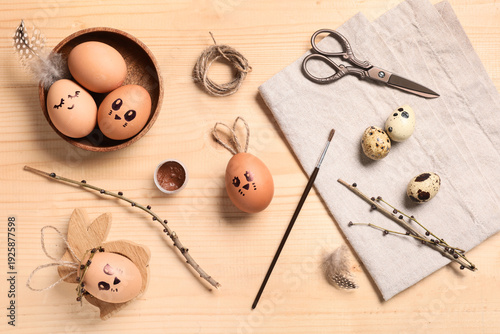 Creative Easter eggs with d...