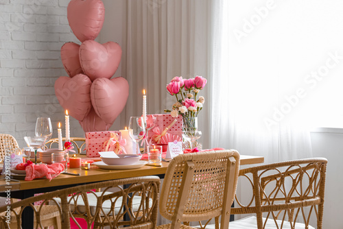Festive table setting with ...