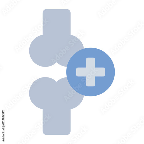 orthopedics flat icon. bone joint care. fracture treatment. medical clinic