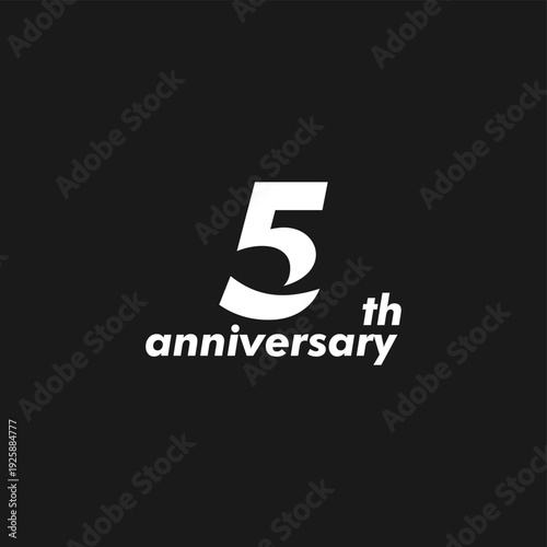 anniversary logo design, 5th anniversary, symbol, icon, party, logo design for 5th anniversary, vector, success, illustration, birthday, symbol, background, year, congratulation, greeting, invitation