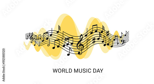 World Music Day musical notes icon