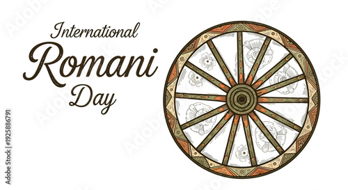 Decorative Wagon Wheel with Ornate Details.