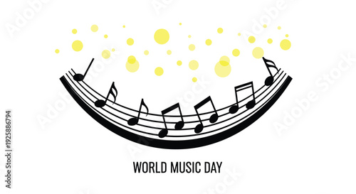 World Music Day musical notes icon