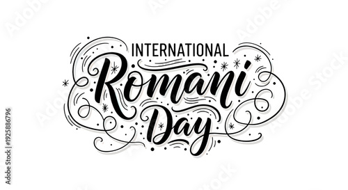 International Romani Day Calligraphy Design 1.