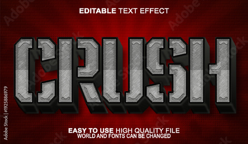  Crush Explosion Smash Crack Burst Vector Fully Editable Smart Object Text Effect